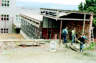 The corridor connecting the main school building and Building A  1986